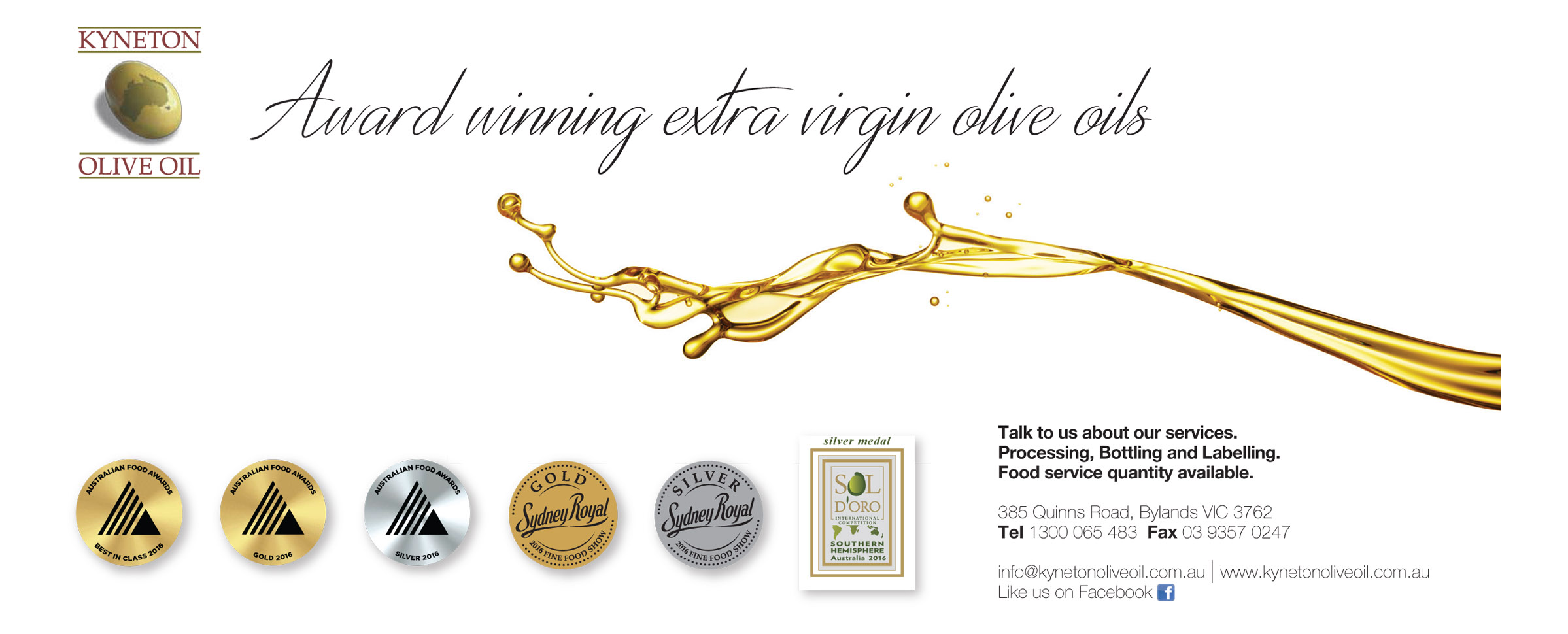 Award Winning Extra Virgin Olive Oils